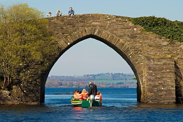 Bricín Bridge connects Muckross Lake to Lough Lake 